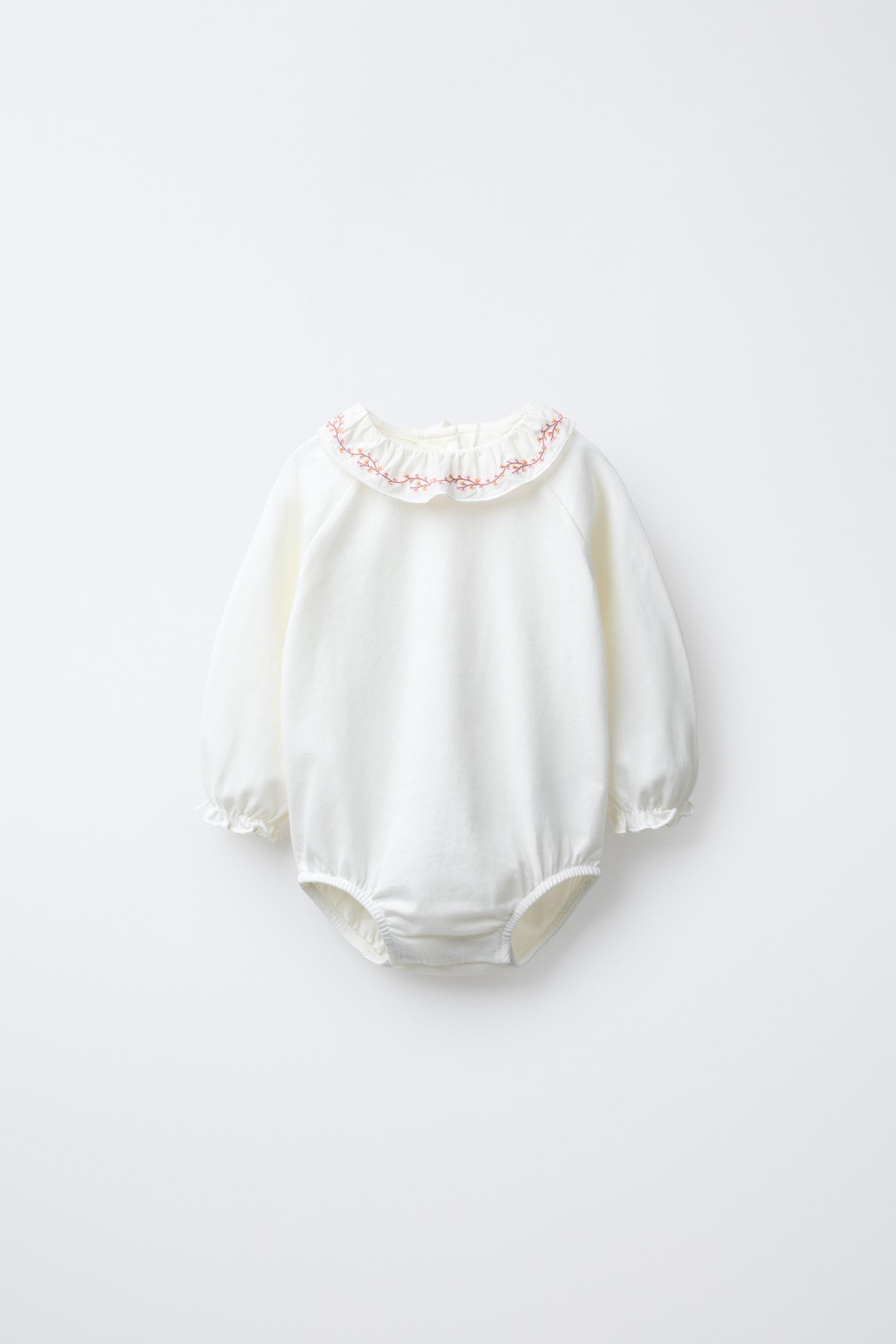 EMBROIDERED COLLAR BODYSUIT